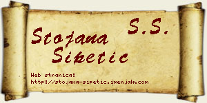 Stojana Šipetić vizit kartica